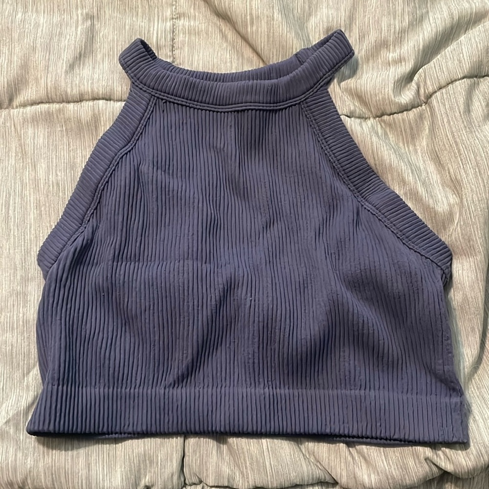 Aerie bra/crop top with built in shelf bra size xl